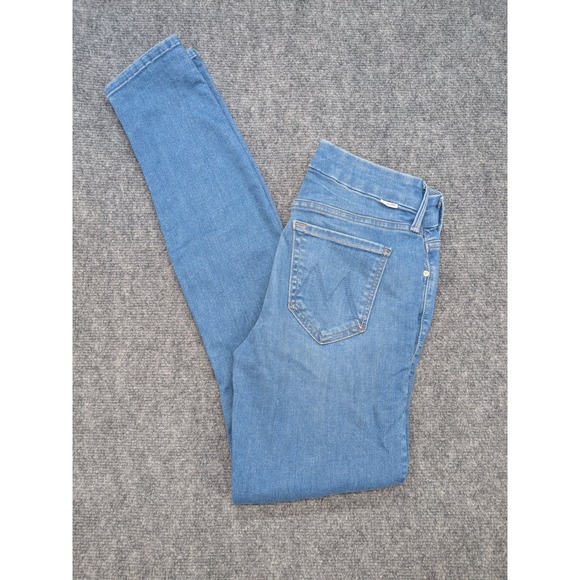 MOTHER The Looker Chill Ankle Jeans Women's 25 Light Wash Denim Classic Preppy - Picture 1 of 14